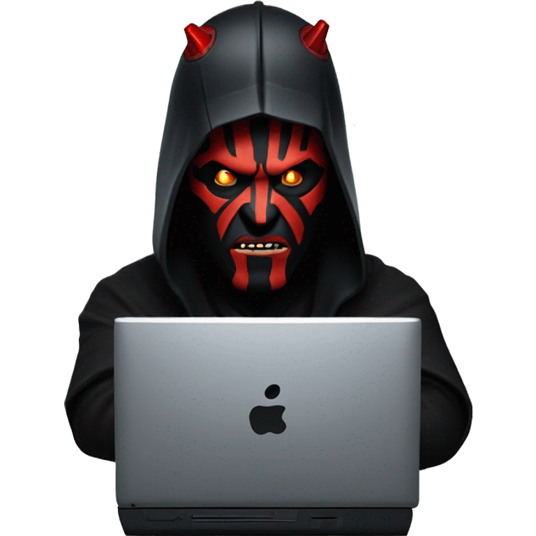 dark maul from star wars using a computer emoji