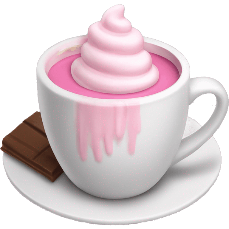 pink hot chocolate emoji