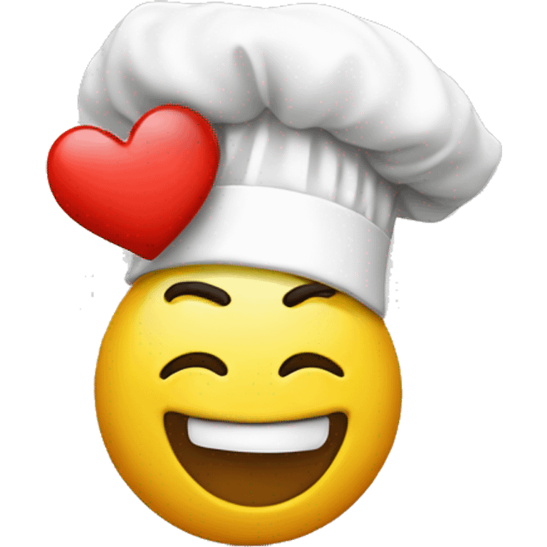 Emoji with chef hat blowing kiss emoji