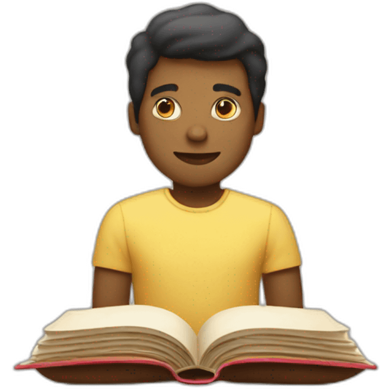 Homme qui lit un livre emoji