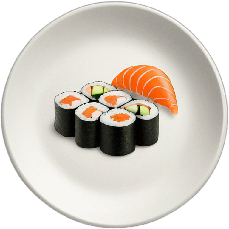 plate of sushi on a ar emoji