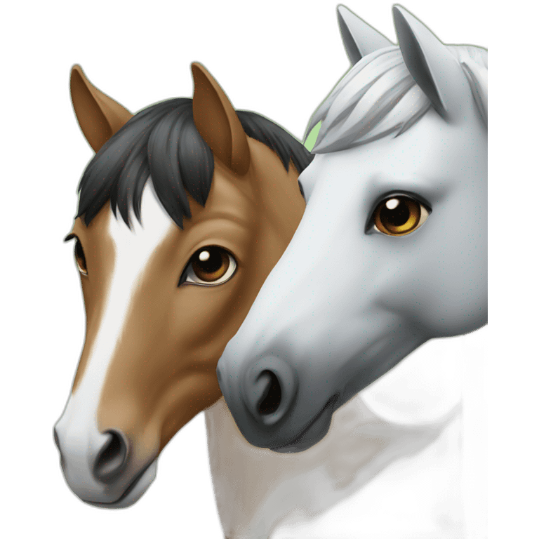 cat and horse emoji