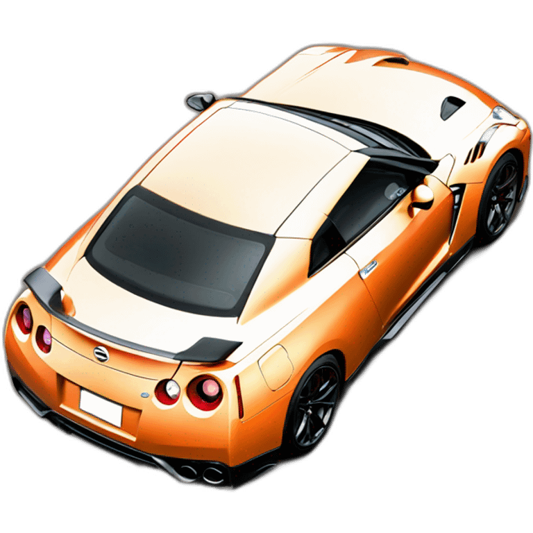 Nissan gtr orange  emoji