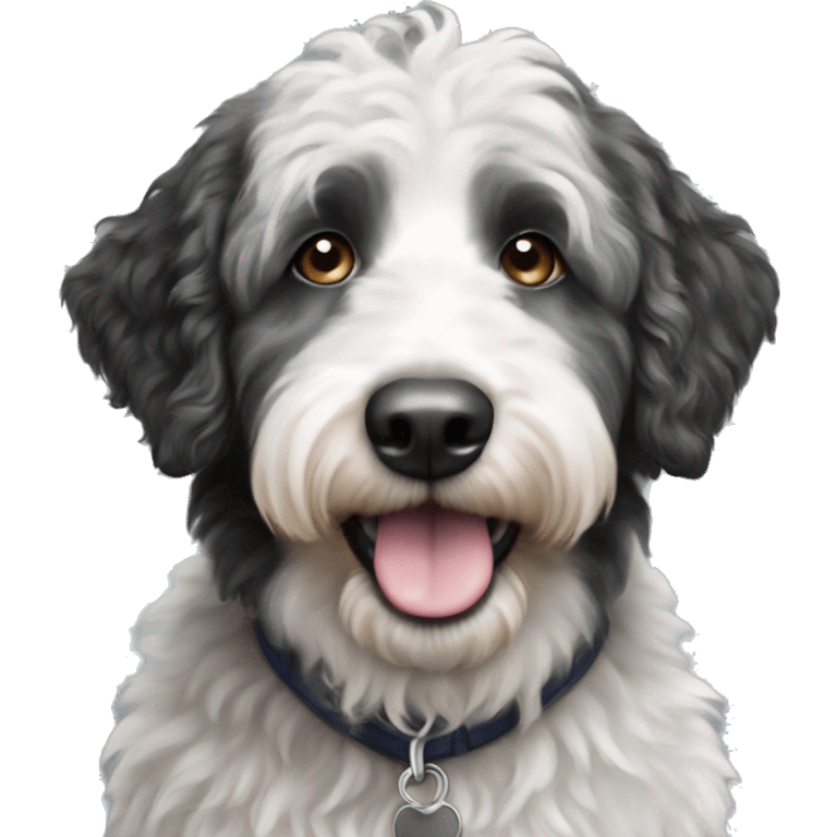 black and white aussidoodle emoji