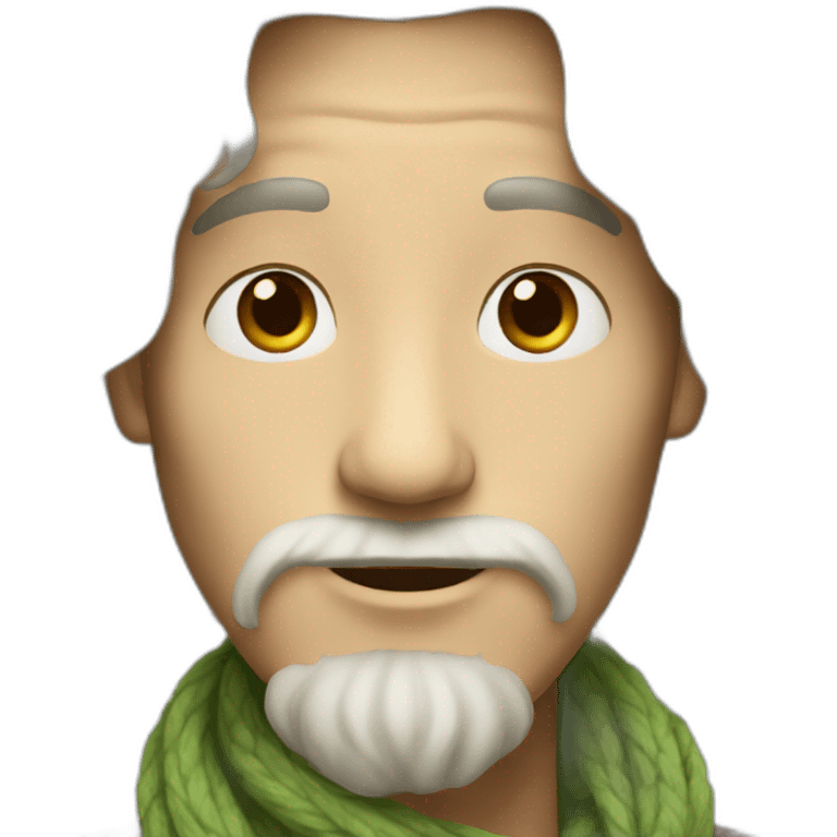 long haired white man with thin nose and scarf emoji