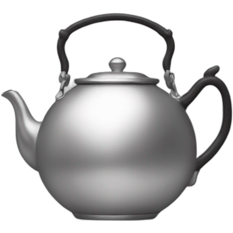 Pure silver Japanese teapot emoji