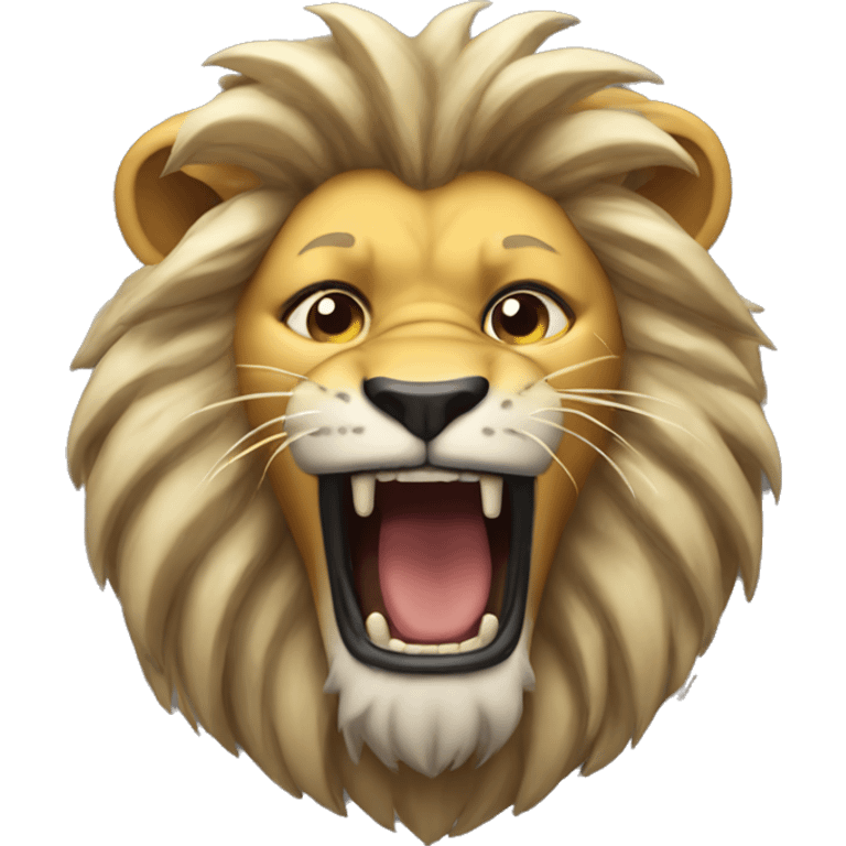 Emoji de un león llorando  emoji