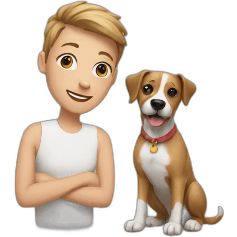 dog and owner emoji