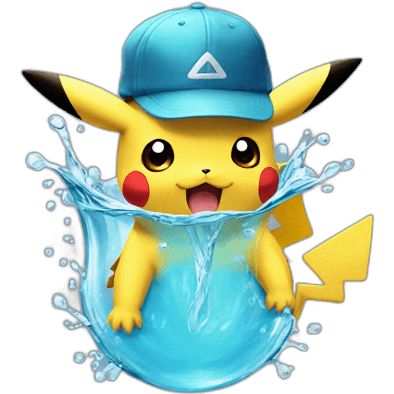 Pikachu water type emoji