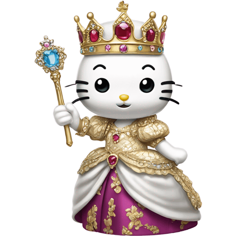 hello kitty being a queen emoji