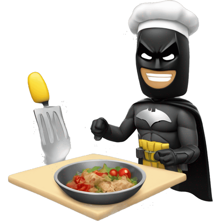 batman cooking a meal emoji