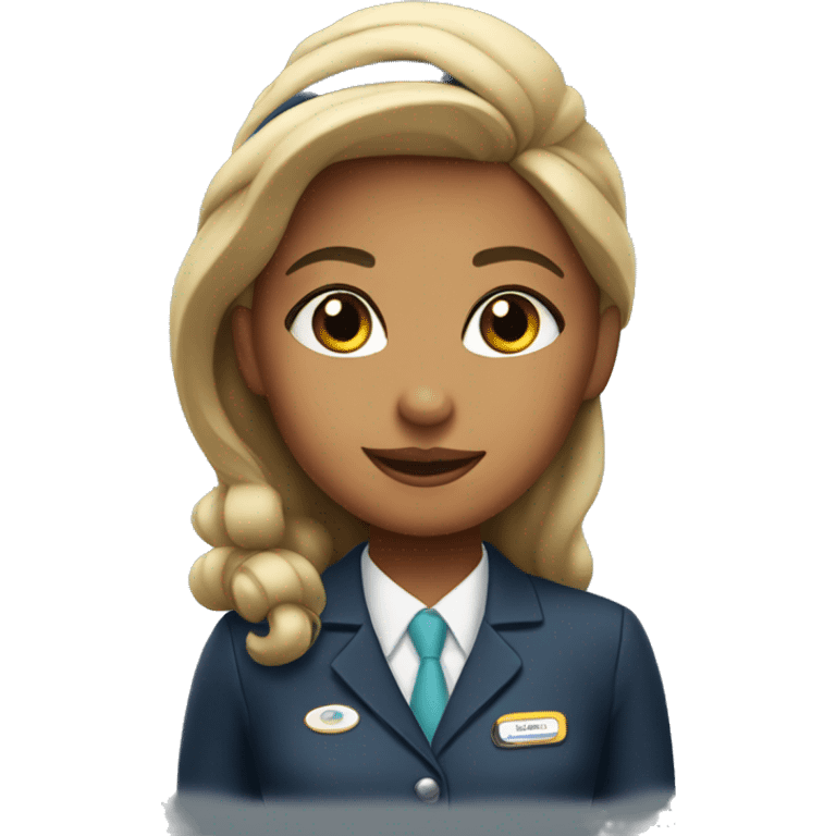 Girl as a flight attendant emoji