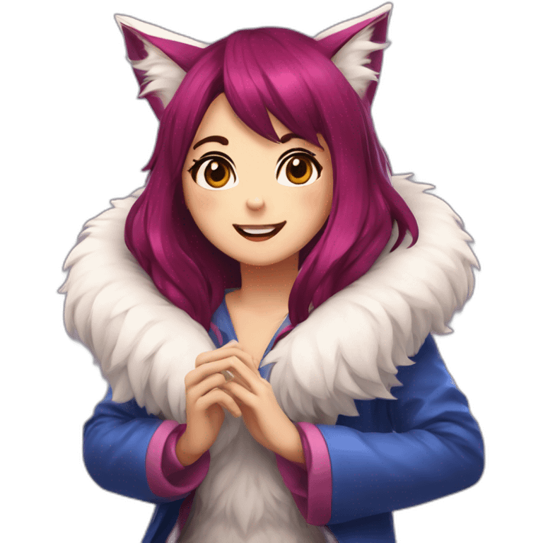 ahri qui fas un coeur avec ces mains emoji