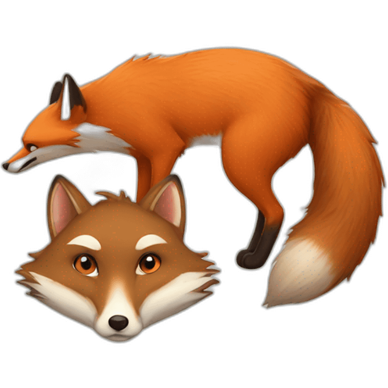 fox with raccoon emoji