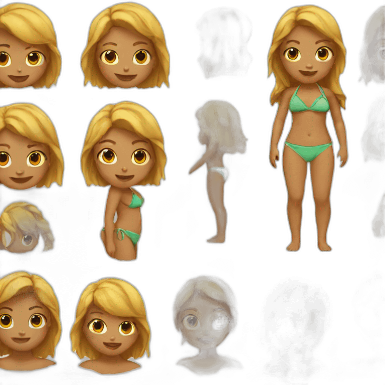 Girl in bikini emoji