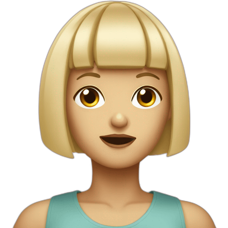 astonished blonde woman with a bowl cut emoji