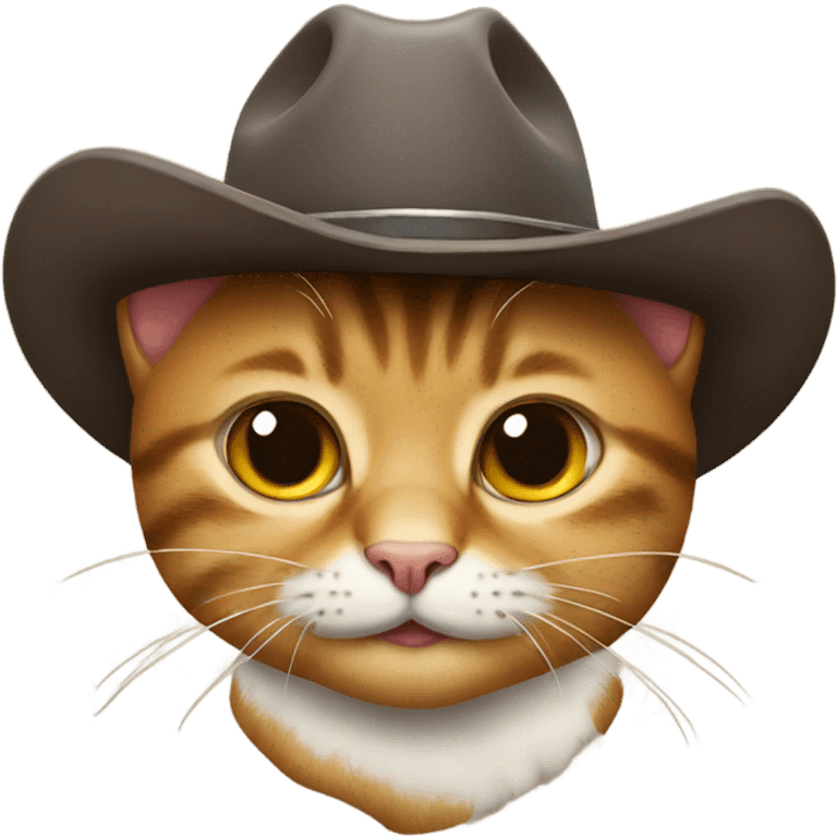 Cat wearing cowboy hat emoji