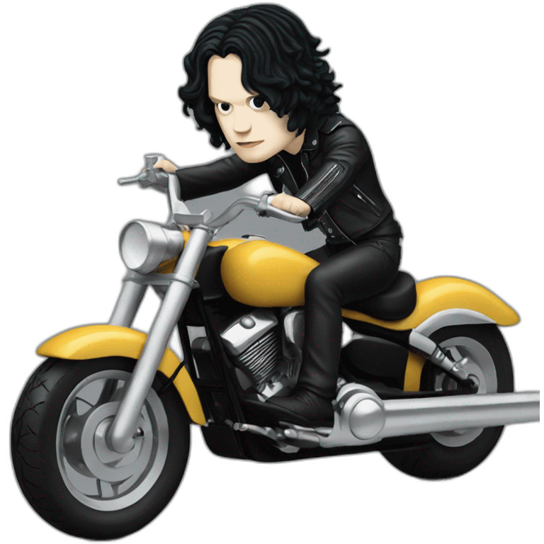 Jack White on a motorcycle  emoji