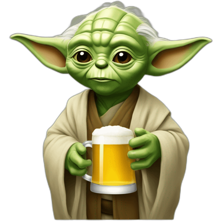 Yoda qui boit une bière emoji