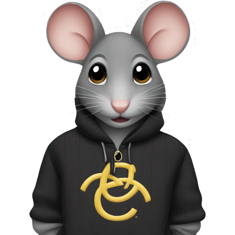 Mouse with chanel pullover emoji