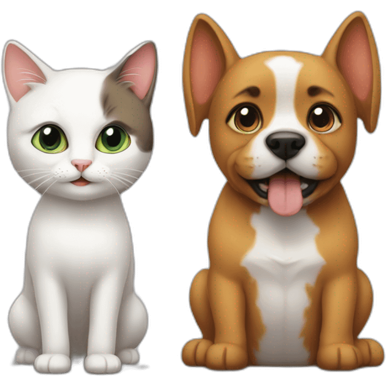 cat versus dog emoji