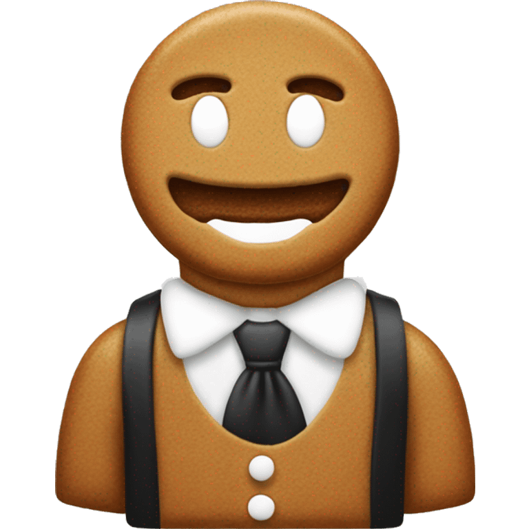 The monopoly man as a gingerbread man  emoji