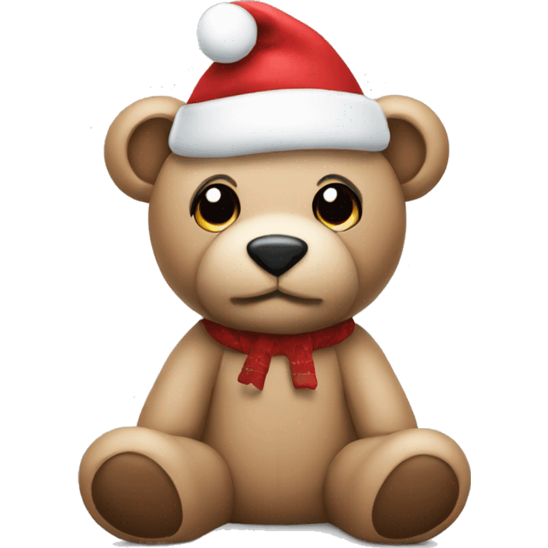 Christmas teddy emoji