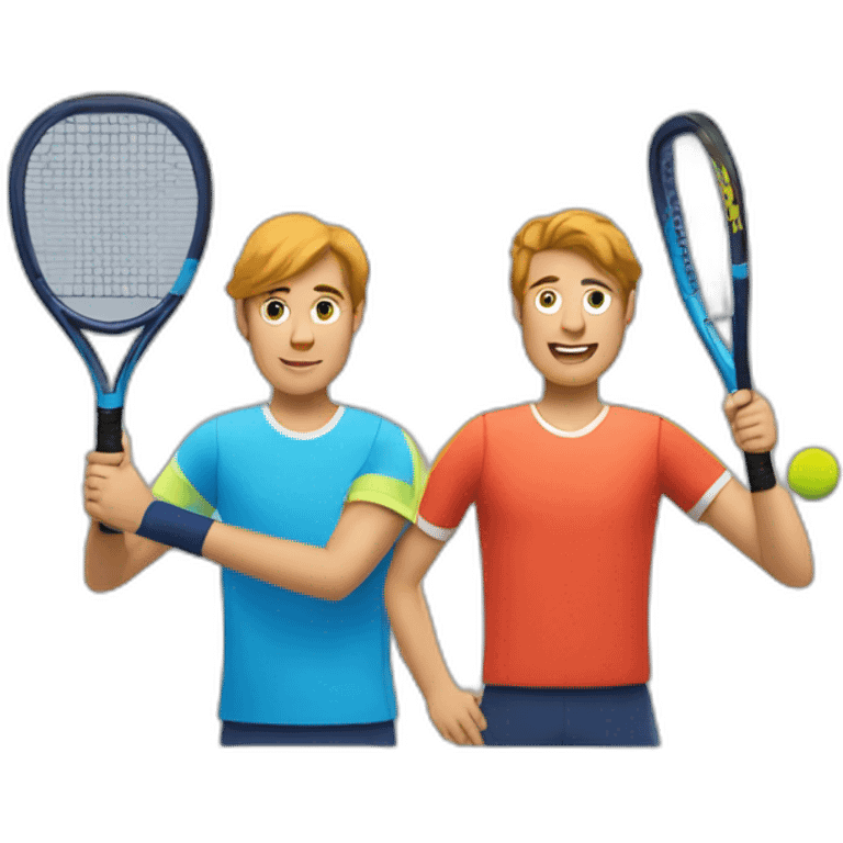 A group of four people playing padel emoji