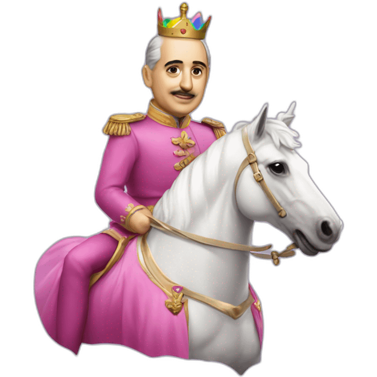 Francisco franco in a unicorn lgtbi emoji