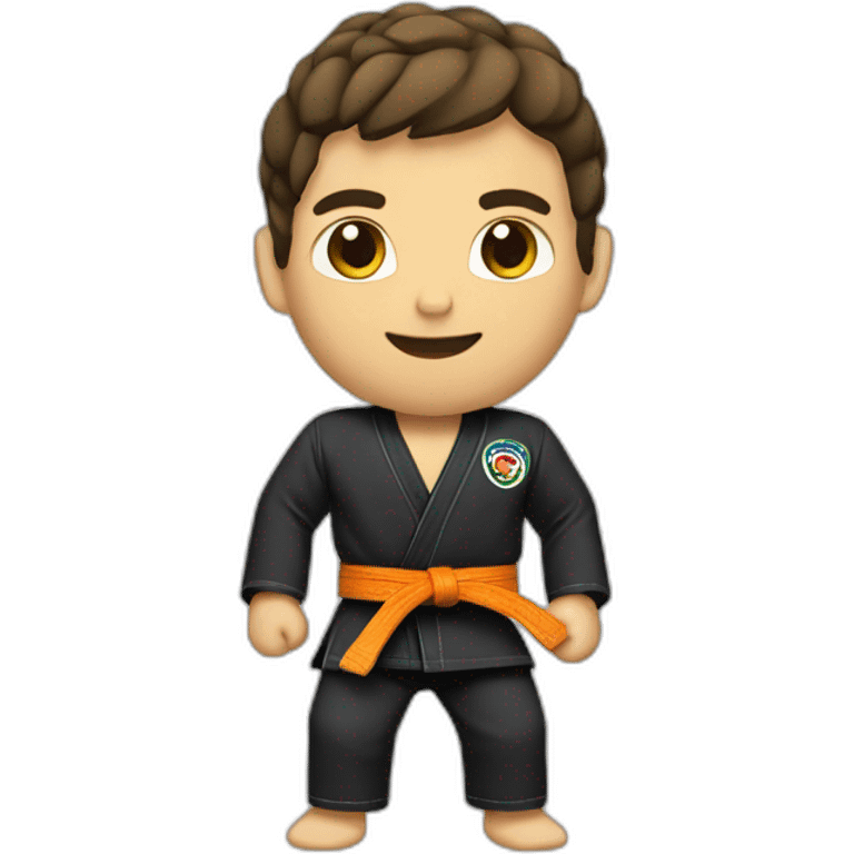 Brazilian jiu-jitsu black belt emoji