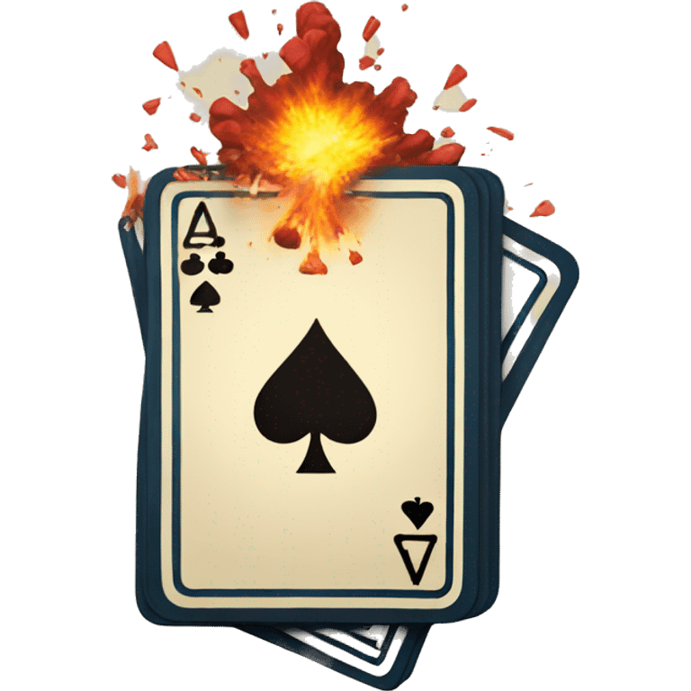 A deck of card Explode emoji