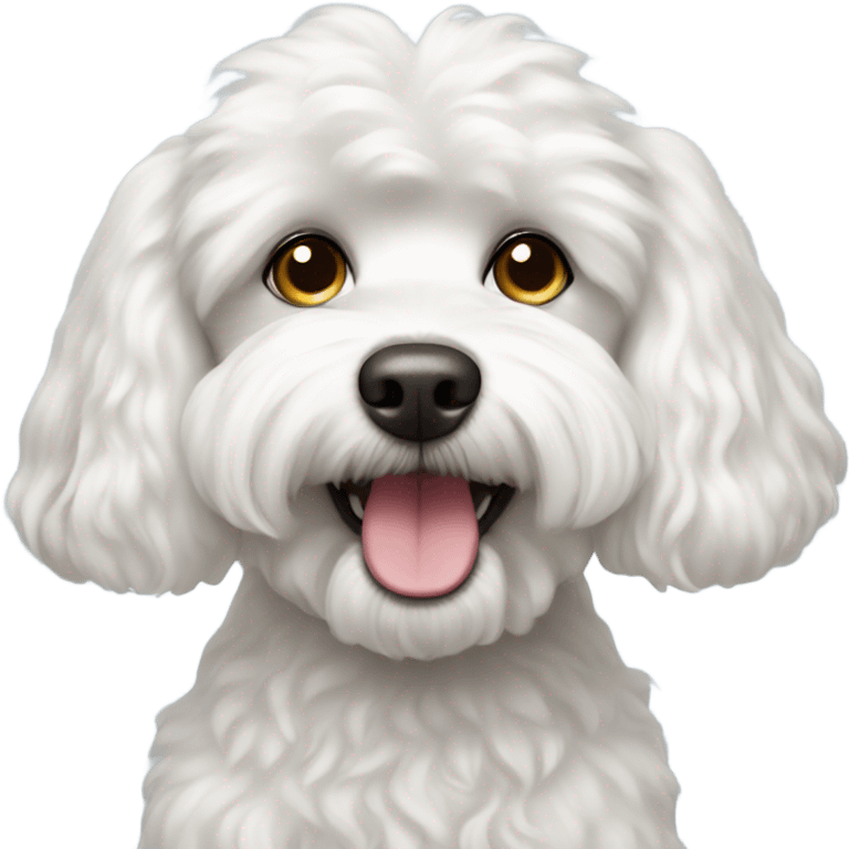 white maltese poodle dog emoji