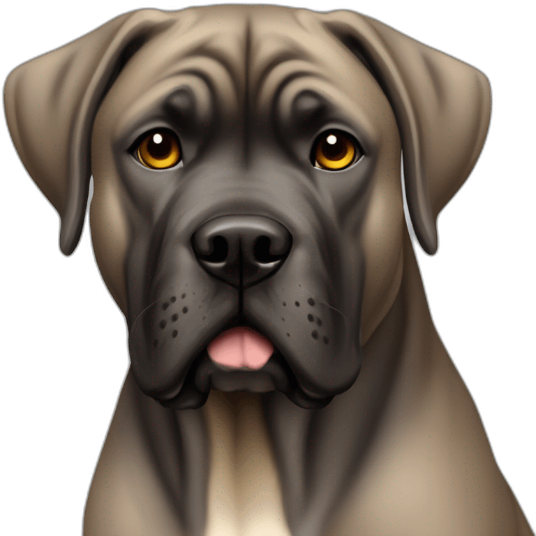 dog Cane Corso color fawn full body emoji