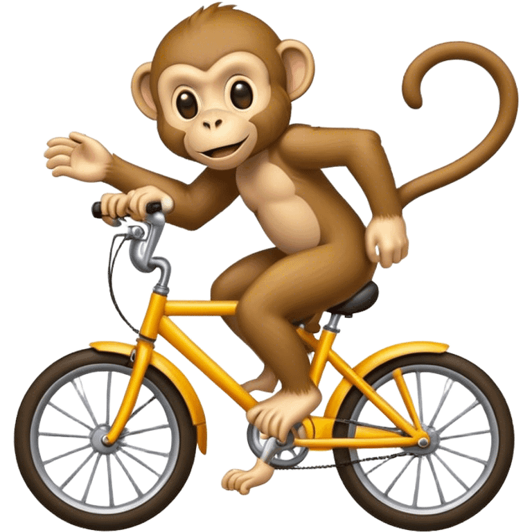 monkey riding bike emoji