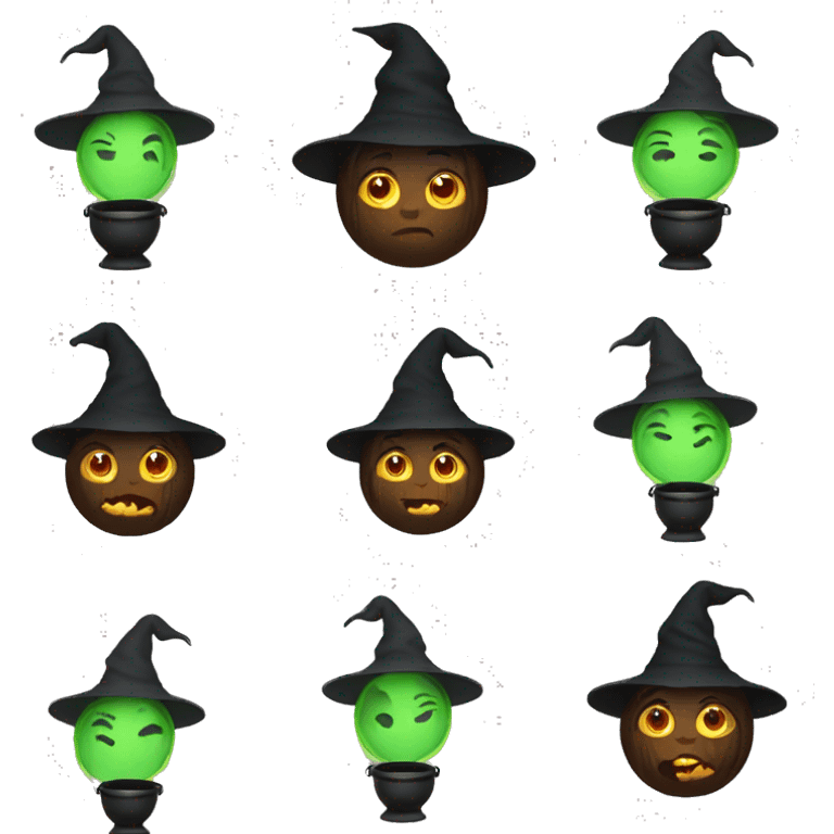 Witch with cauldron  emoji