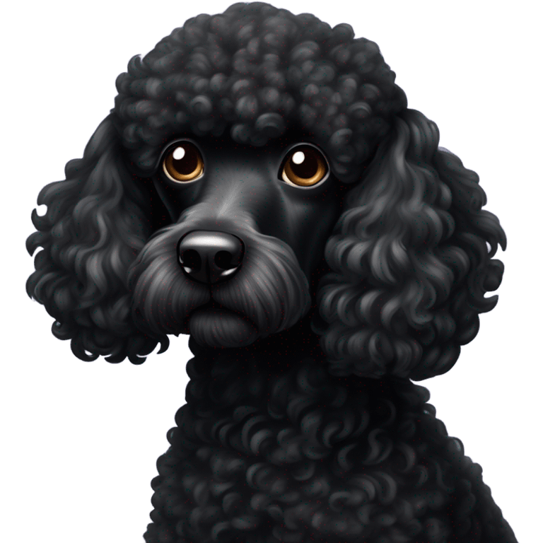 Black poodle face emoji