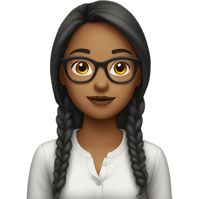 Girl with glasses emoji