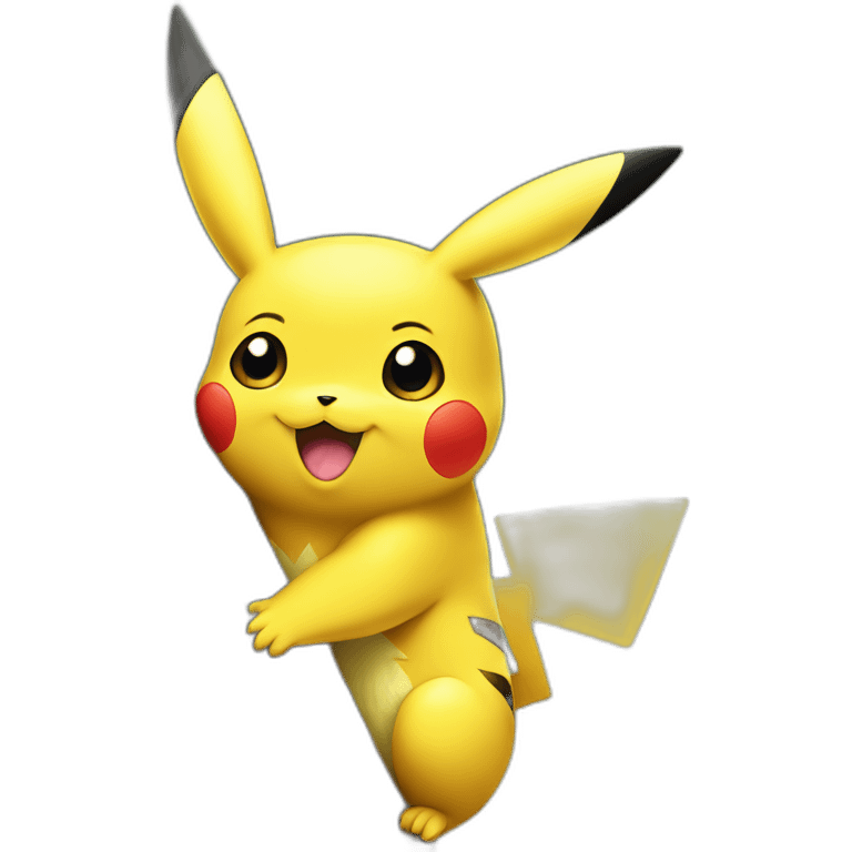 Pikachu on a tree emoji