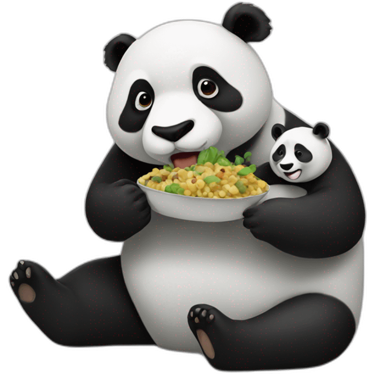 Panda eating a people  emoji