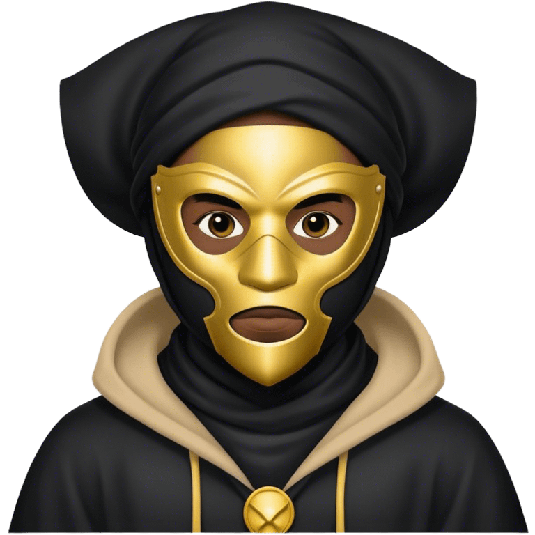  black hoodman with mask emoji