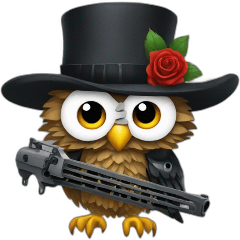 slash from guns and roses but an owl emoji