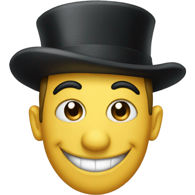 CAYMAN SMILING WITH A TOP HAT emoji