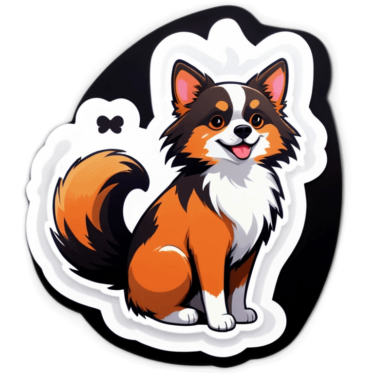 dog with cat tail emoji