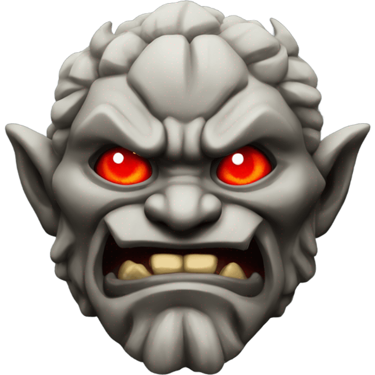 Oni with a lustrous power red eyes strong overlay stone emoji