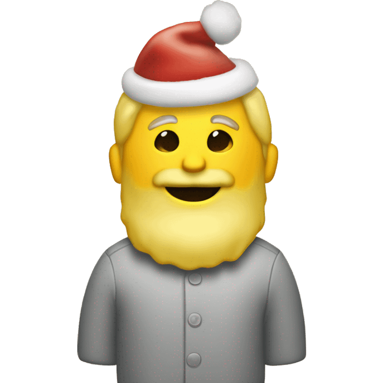 Círculo amarillo con cara de Papá Noel emoji