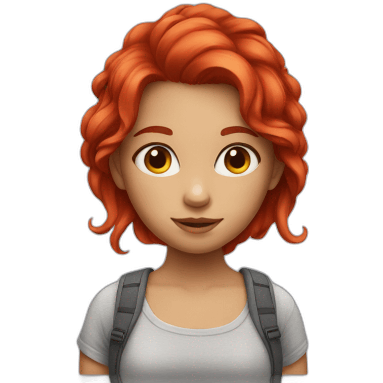 girl whit red hair emoji