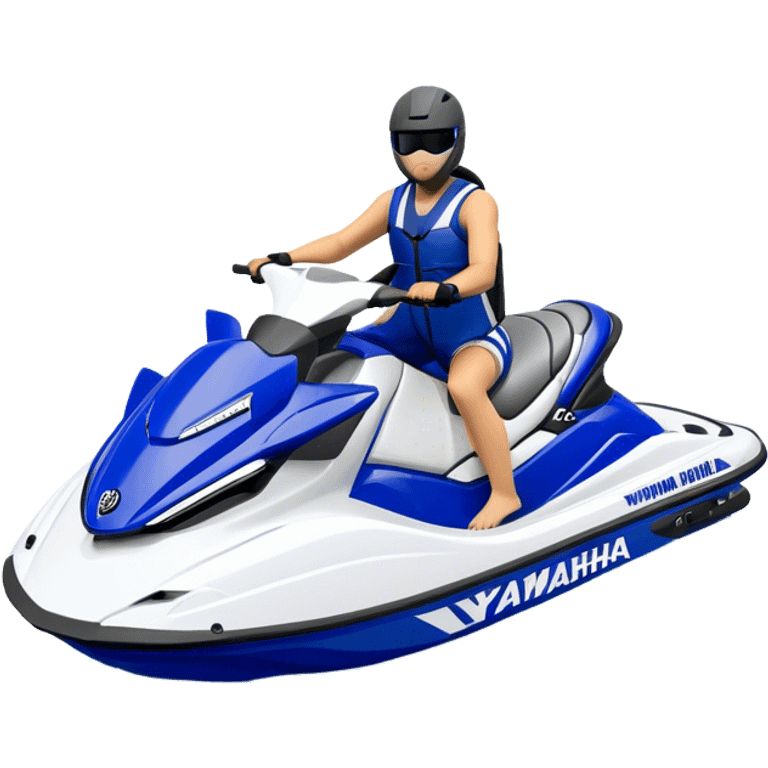 Jet Ski - Yamaha EX Deluxe (Model Year: 2022) (Iconic colour: Blue and white) emoji