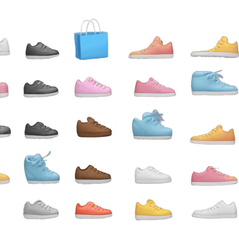 shoes, shopping cart icon next to them emoji