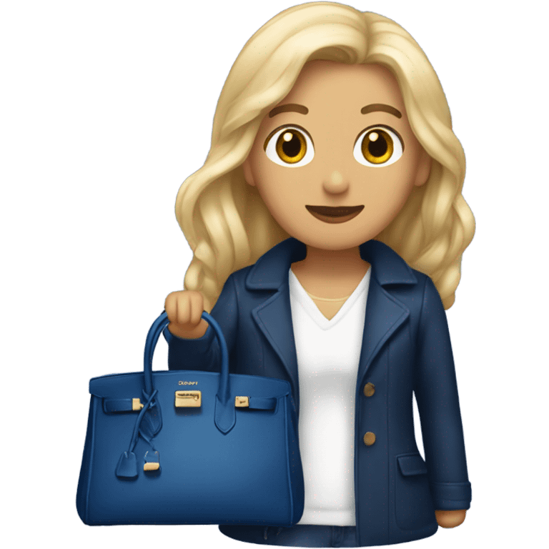 Just a dark blue birkin emoji