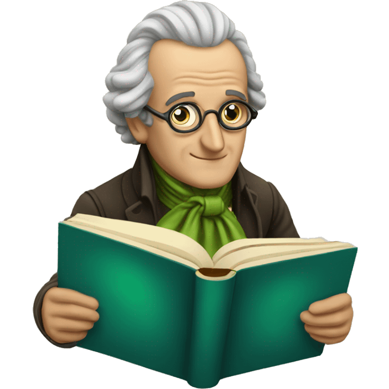 Goethe reading book emoji